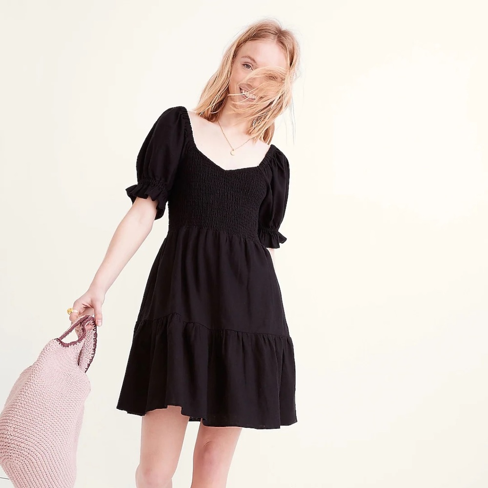 Madewell Smocked, Puff Sleeve Dress